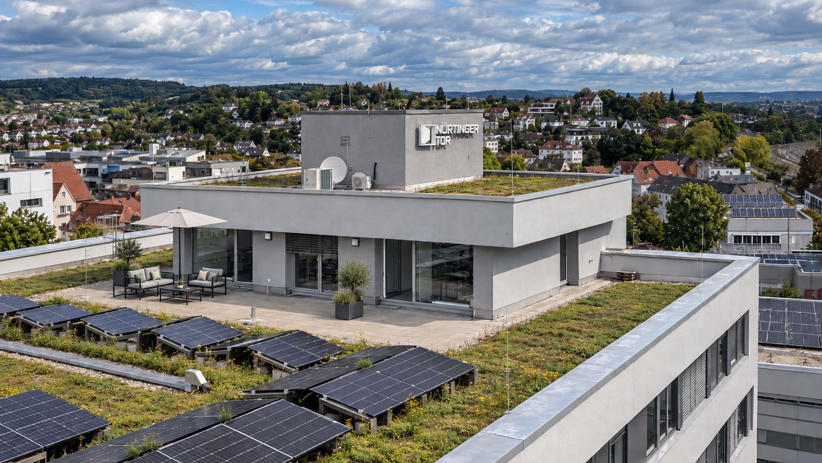 Das Nürtinger Tor in Nürtingen mit dem Büro von IMOVIA Immobilien im 4. Obergeschoss